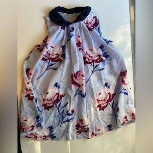 Janie and Jack Blue Floral Sleeveless Dress / Size 18-24m / EUC